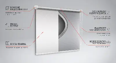 Estores de rolo interiores para janela Metal