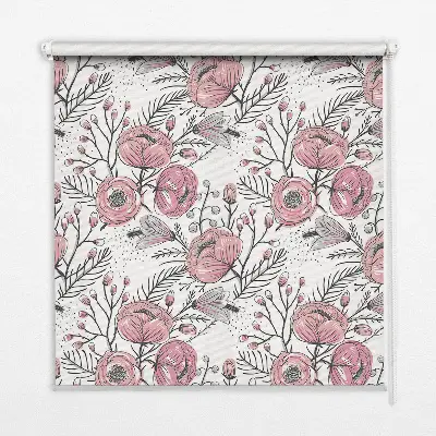 Estores de rolo para janela Botões de flores da árvore