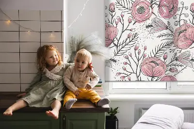 Estores de rolo para janela Botões de flores da árvore