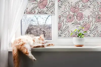 Estores de rolo para janela Botões de flores da árvore