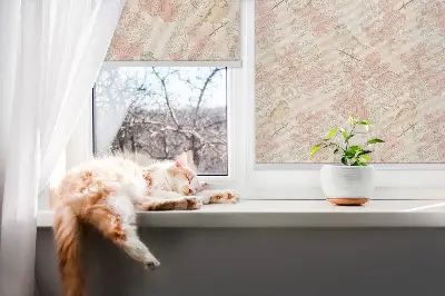 Estores de rolo interiores para janela Pássaros entre as flores