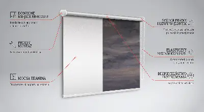 Estores de rolo para janela Céu Pintado