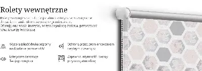 Estores de rolo interiores para janela Hexágonos