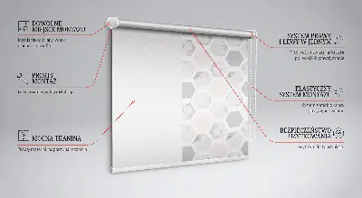 Estores de rolo interiores para janela Hexágonos