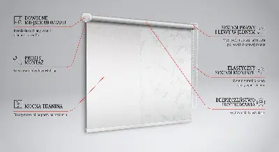 Estores de rolo interiores para janela Mármore branco
