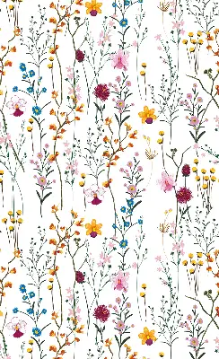 Estores de rolo interiores Flores coloridas