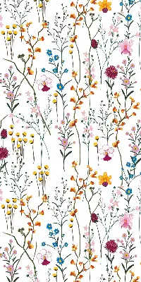 Estores de rolo interiores Flores coloridas