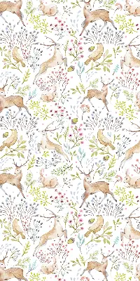 Estores de rolo interiores para janela Corças, pássaros e coelhos