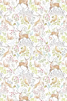 Estores de rolo interiores para janela Corças, pássaros e coelhos