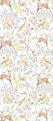 Estores de rolo interiores para janela Corças, pássaros e coelhos