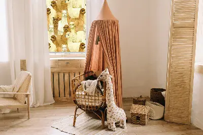 Estores de rolo interiores para janela Um rebanho de alpacas