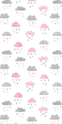 Estores de rolo interiores para janela Nuvens rosa e cinza