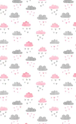 Estores de rolo interiores para janela Nuvens rosa e cinza