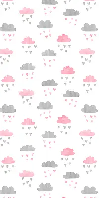 Estores de rolo interiores para janela Nuvens rosa e cinza