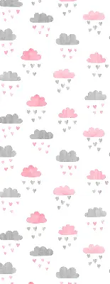 Estores de rolo interiores para janela Nuvens rosa e cinza