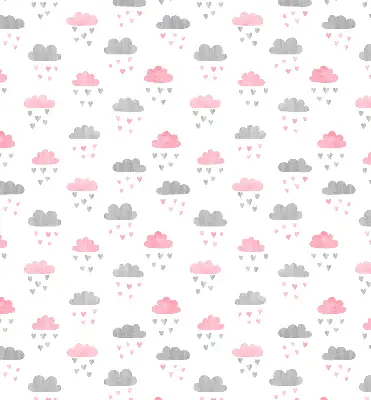 Estores de rolo interiores para janela Nuvens rosa e cinza