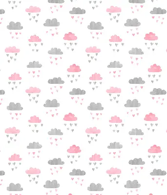 Estores de rolo interiores para janela Nuvens rosa e cinza