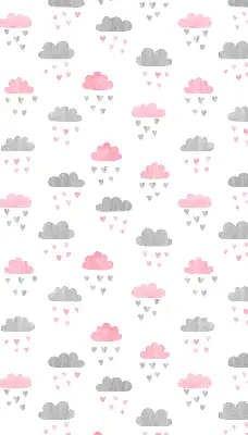 Estores de rolo interiores para janela Nuvens rosa e cinza