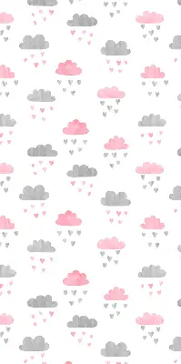 Estores de rolo interiores para janela Nuvens rosa e cinza