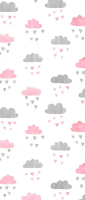 Estores de rolo interiores para janela Nuvens rosa e cinza