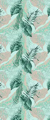 Estores de rolo para porta de varanda Folhas tropicais