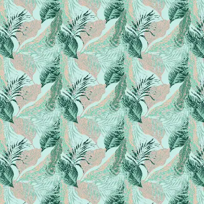Estores de rolo para porta de varanda Folhas tropicais