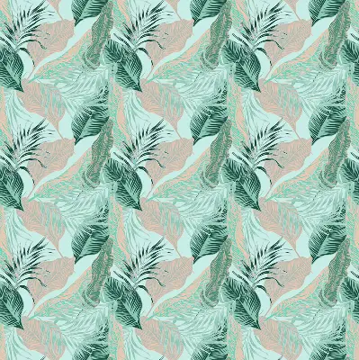 Estores de rolo para porta de varanda Folhas tropicais
