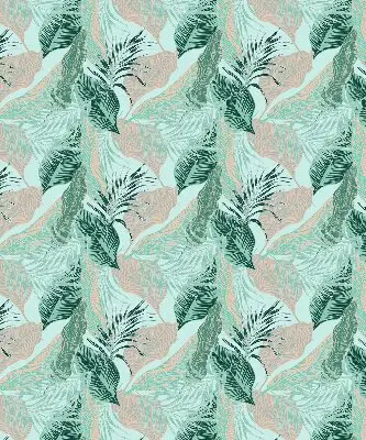 Estores de rolo para porta de varanda Folhas tropicais