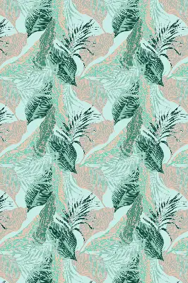 Estores de rolo para porta de varanda Folhas tropicais