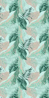 Estores de rolo para porta de varanda Folhas tropicais