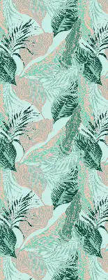 Estores de rolo para porta de varanda Folhas tropicais