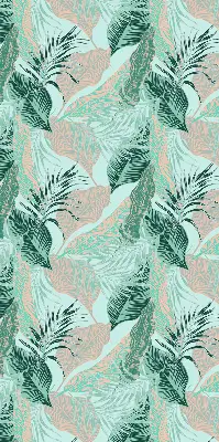 Estores de rolo para porta de varanda Folhas tropicais