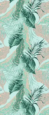 Estores de rolo para porta de varanda Folhas tropicais
