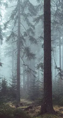 Estores de rolo em tecido Floresta à noite