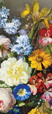 Estores de rolo para janela Um buquê de flores