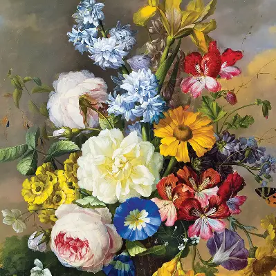 Estores de rolo para janela Um buquê de flores