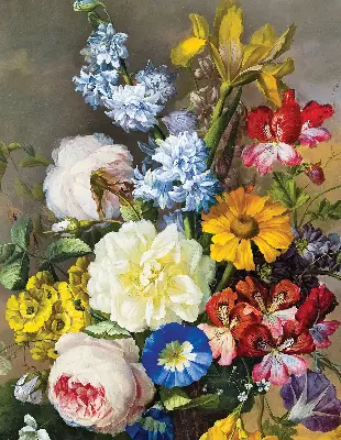 Estores de rolo para janela Um buquê de flores