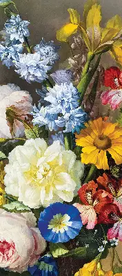 Estores de rolo para janela Um buquê de flores