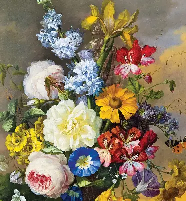 Estores de rolo para janela Um buquê de flores