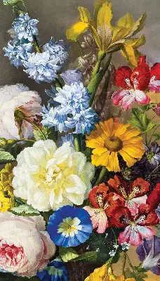 Estores de rolo para janela Um buquê de flores