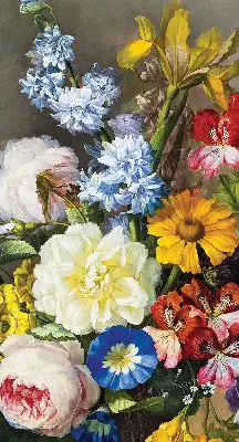 Estores de rolo para janela Um buquê de flores