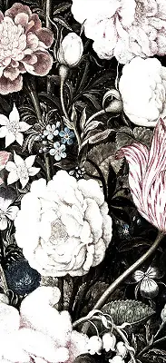 Estores de rolo interiores Um buquê de flores