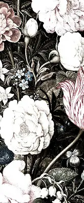 Estores de rolo interiores Um buquê de flores