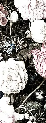 Estores de rolo interiores Um buquê de flores
