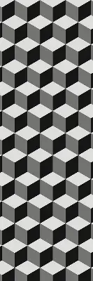 Estores de rolo interiores para janela cubos 3D