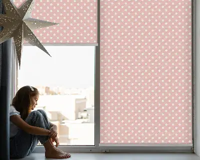 Estores de rolo para porta de varanda Pontos brancos