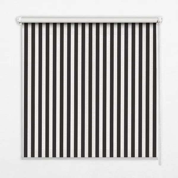 Estores de rolo interiores para janela Listras pretas e brancas
