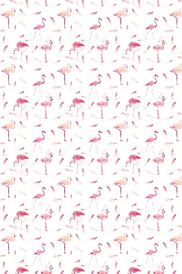 Estores de rolo interiores para janela Flamingos e suas penas