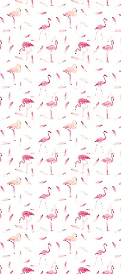 Estores de rolo interiores para janela Flamingos e suas penas