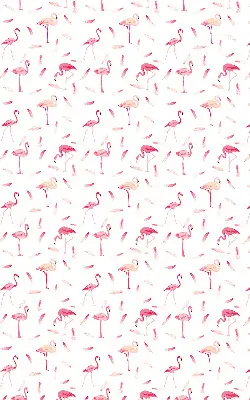 Estores de rolo interiores para janela Flamingos e suas penas